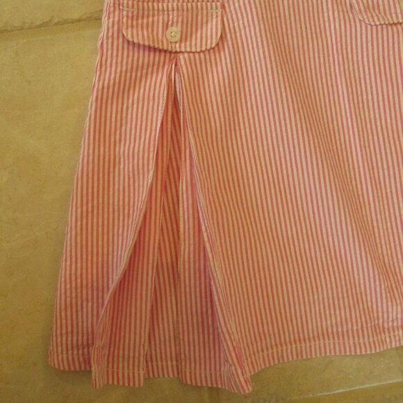 OSHKOSH GENUINE KIDS GIRL'S SIZE 24 mo DRESS PINK & WHITE STRIPE CHURCH SUNDRESS - Picture 6 of 13